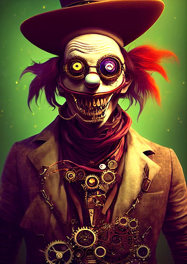 48 Steampunk Evil Clown