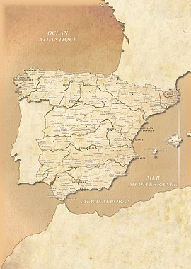 Map of Spain : Vintage