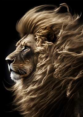 lion king head poster