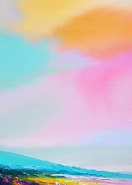 Colorful pastel artistic