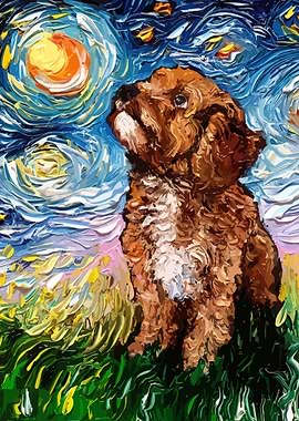 Dog Starry Night Van Gogh