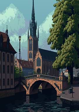 Saarbrucken Pixel Art