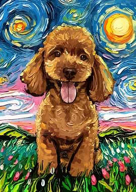 Dog Starry Night Van Gogh