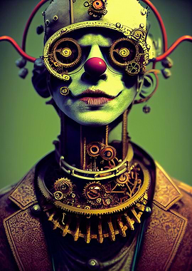 50 Steampunk Evil Clown