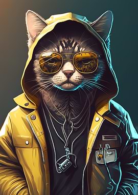 Cyberpunk Cool Cat