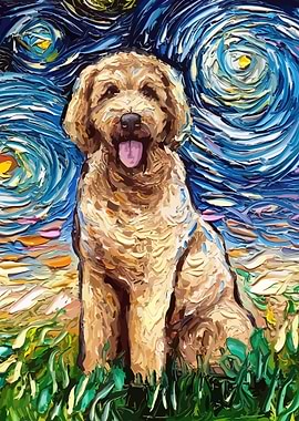Dog Starry Night Van Gogh