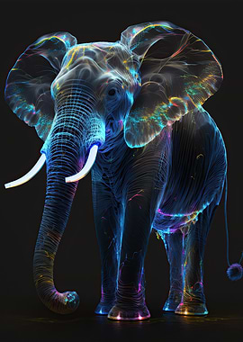 Neon elephant