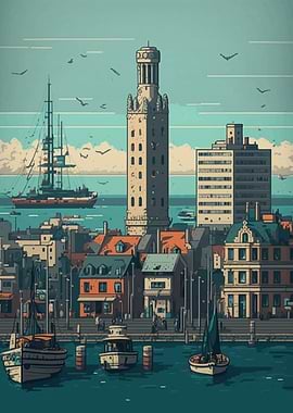 Le Havre Pixel Art