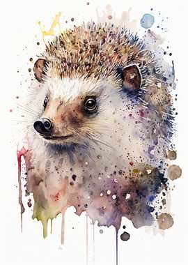 Hedgehog Hues Watercolor