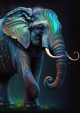 Neon elephant