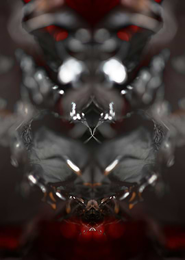 Crumbled aluminum foliage