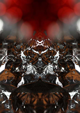 Crumbled aluminum foliage