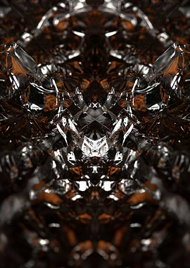 Crumbled aluminum foliage