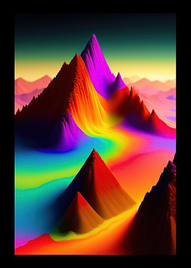 Rainbow Colored Mountains