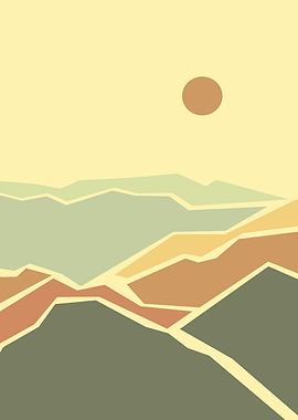 vintage landscape poster