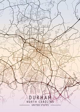 Durham USA City Map