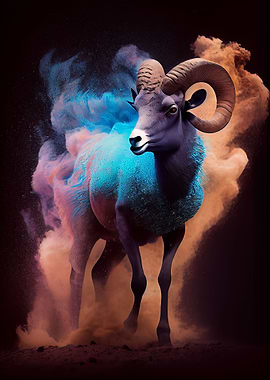 Big Horn Sheep on the Run