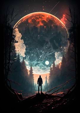 someone in the forest