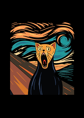 Cat Munch Painting Scream