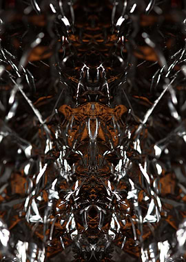 Crumbled aluminum foliage