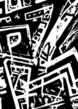 Black and white abstract