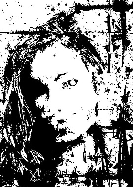 Black and white abstract w