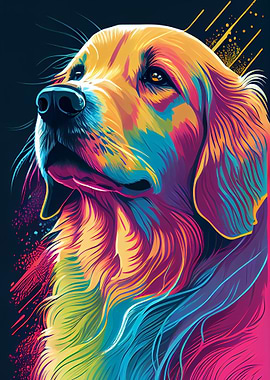 Golden Retriever Retro