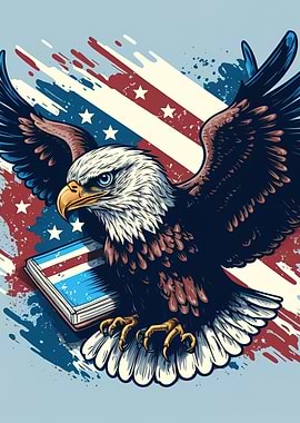 Eagle American Flag