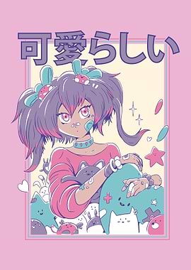 Anime Girl With Ponytails