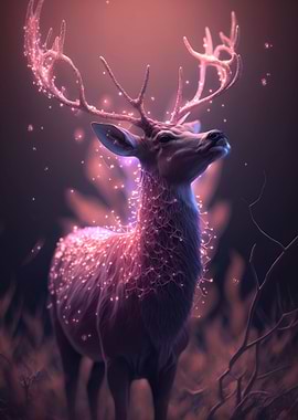 Pink Fantasy Deer Glow