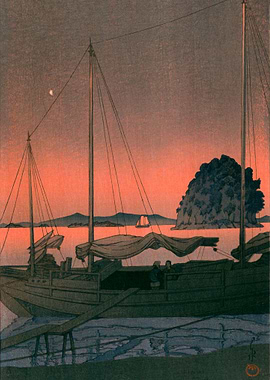 Kawase Hasui Japanese Boat