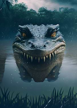 Crocodile looks in my eyes