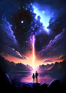 Twilight Galaxy Lake