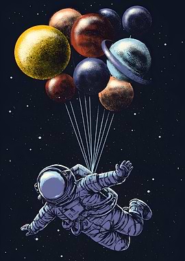 Astronaut baloon fly