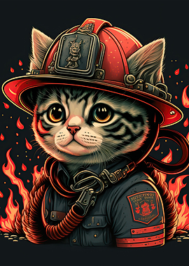 Cat fireman