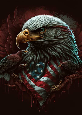 Eagle American Flag