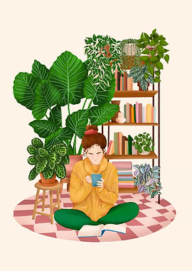 Plant lady reading 2