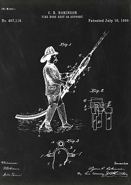 patented fire hose holder