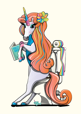 Unicorn on the Toilet