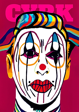 Creepy Clown Circus Poster