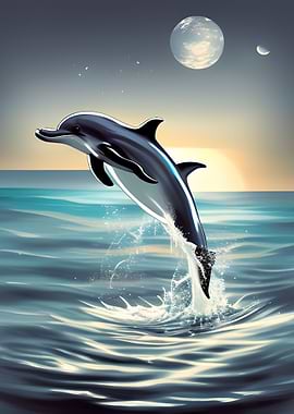 Dolphin Fish by Moonlight