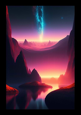 River And Red Mountains