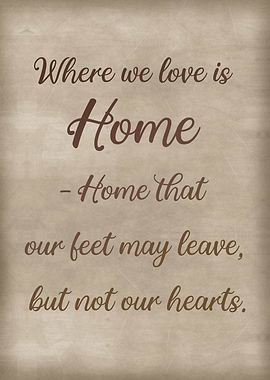 Where we love is home
