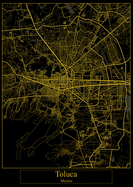 Toluca Mexico Gold Map