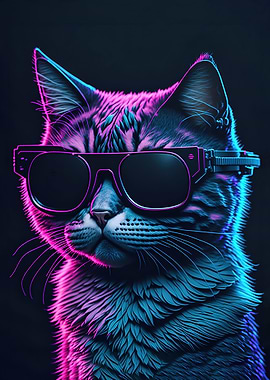 Portrait Cat Neon Sign
