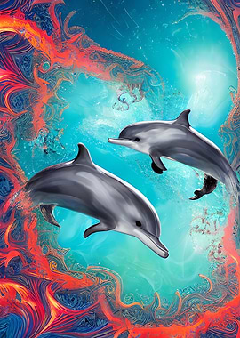 Dolphins Fishes underwater