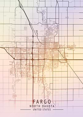 Fargo USA City Map