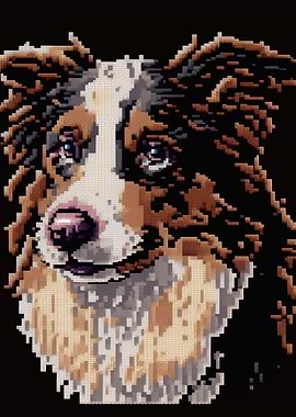 Pixel Art Mountain Dog