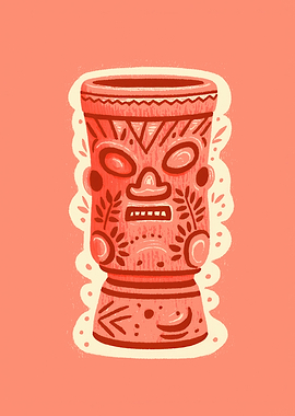Tiki Bar Hawaii Mug Face