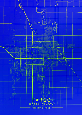 Fargo USA City Map